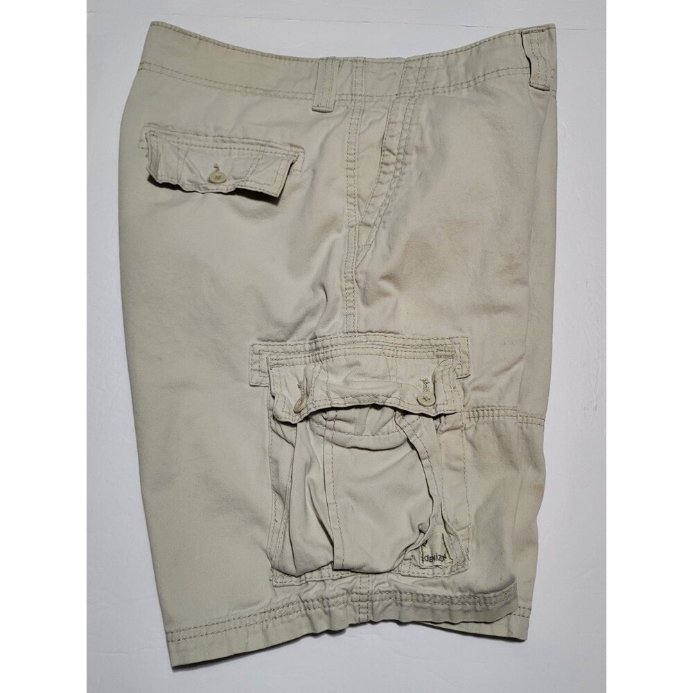 Denizen Cargo Shorts Mens Size 36 Khaki Tan Cotton Casual Multi Pocket Utility